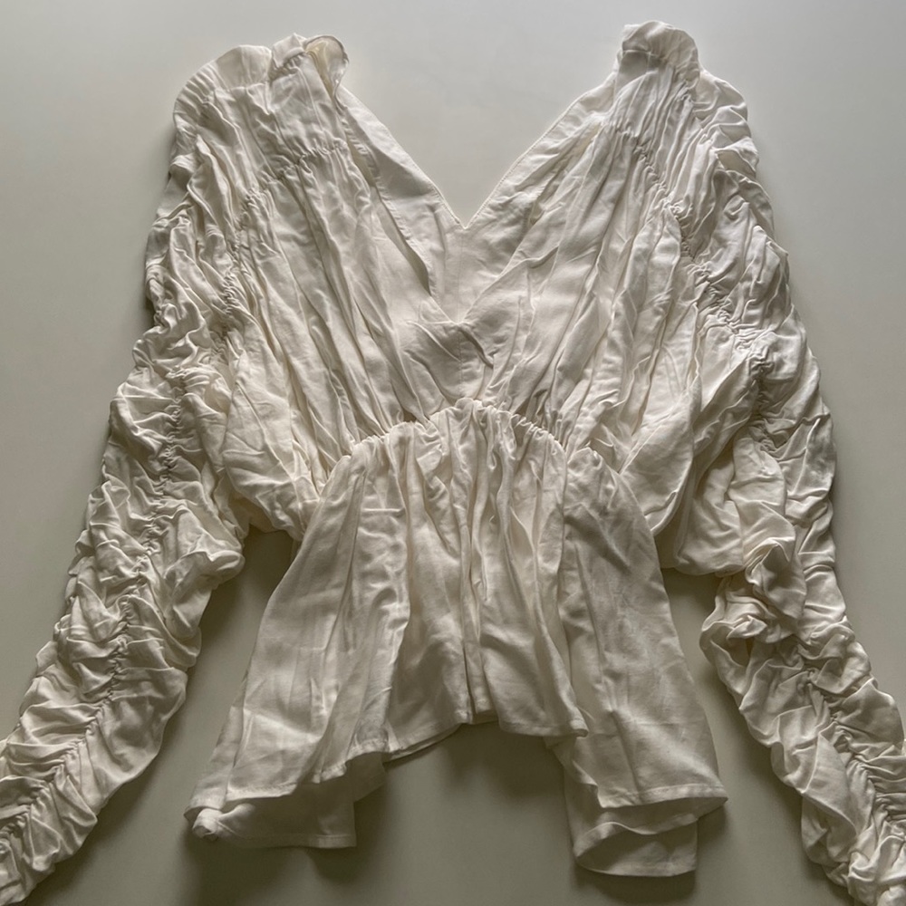 Endless Rose V Neck Scrunch Blouse